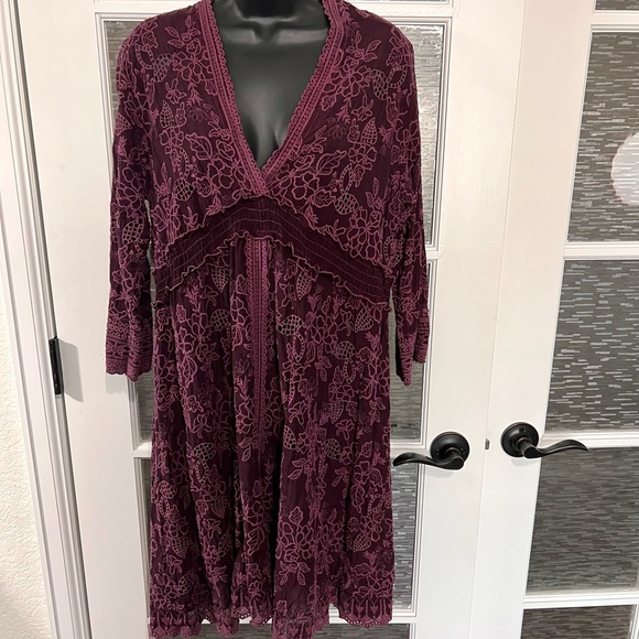 Johnny Was Cupro Eyelet Lace Dress - Picture 2 of 9